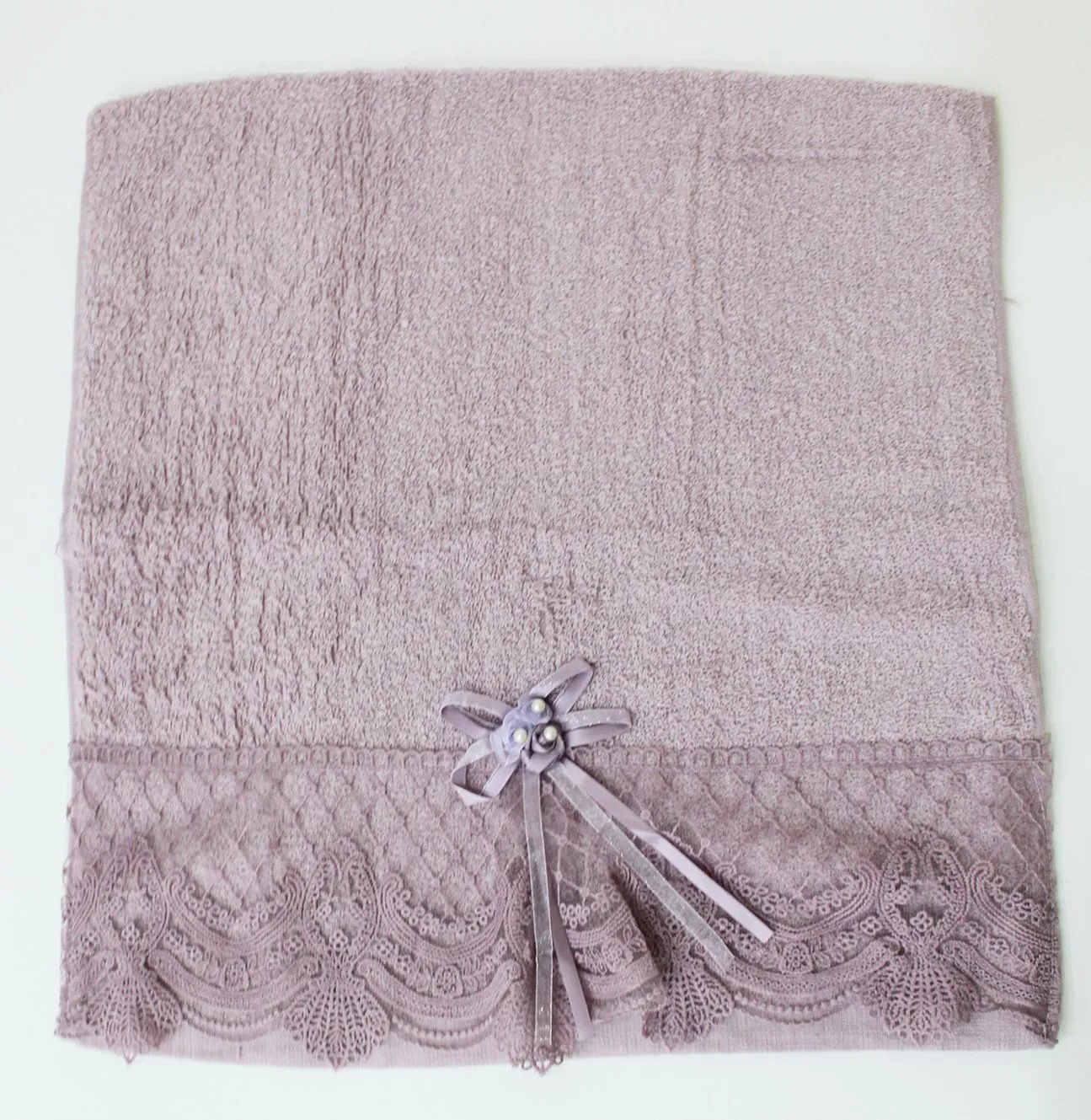 Полотенце махровое 40х90см плотность 430гр/м цвет пудровый