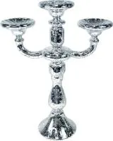 Канделябр Винтаж на 3 свечи 10х24х30см серебро