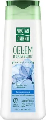Бальзам-ополаскиватель для волос ЧИСТАЯ ЛИНИЯ 380мл                (Объем и сила)