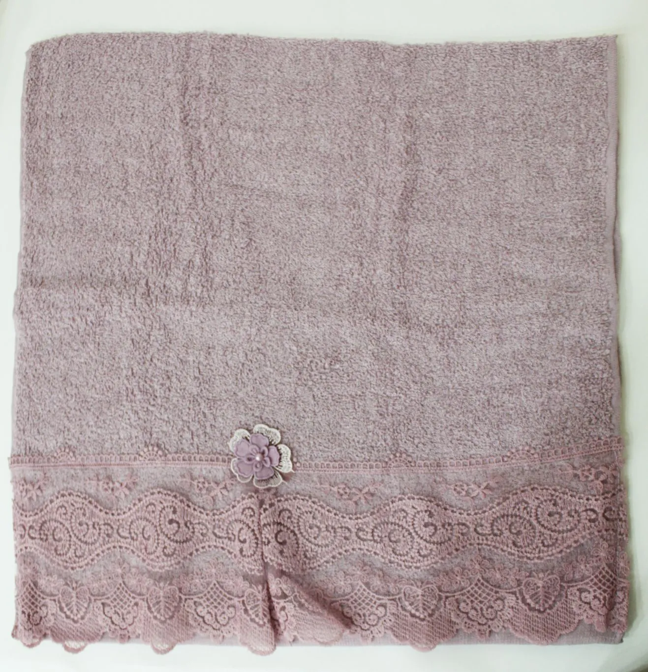 Полотенце махровое 40х90см плотность 430гр/м цвет пудровый