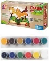 Гуашь 12цв 15мл ЛУЧ ZOO