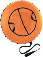 Тюбинг-ватрушка 100см цвет: серый/черный/оранжевый