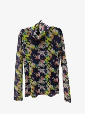 Водолазка для девочки ГеоСетка (р.15 рост 128-134 синий)