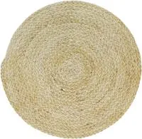 Бежевая салфетка подставочная из бамбука плетеная 38см