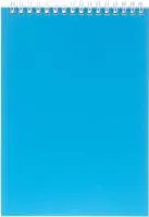 Блокнот 60л А5 ХАТБЕР клетка гребень SoloMatte Небесная лазурь