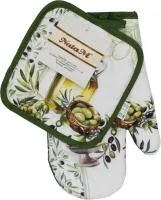 Кухонный комплект оливия рукавица 27см и прихватка 17x17см полиэстер