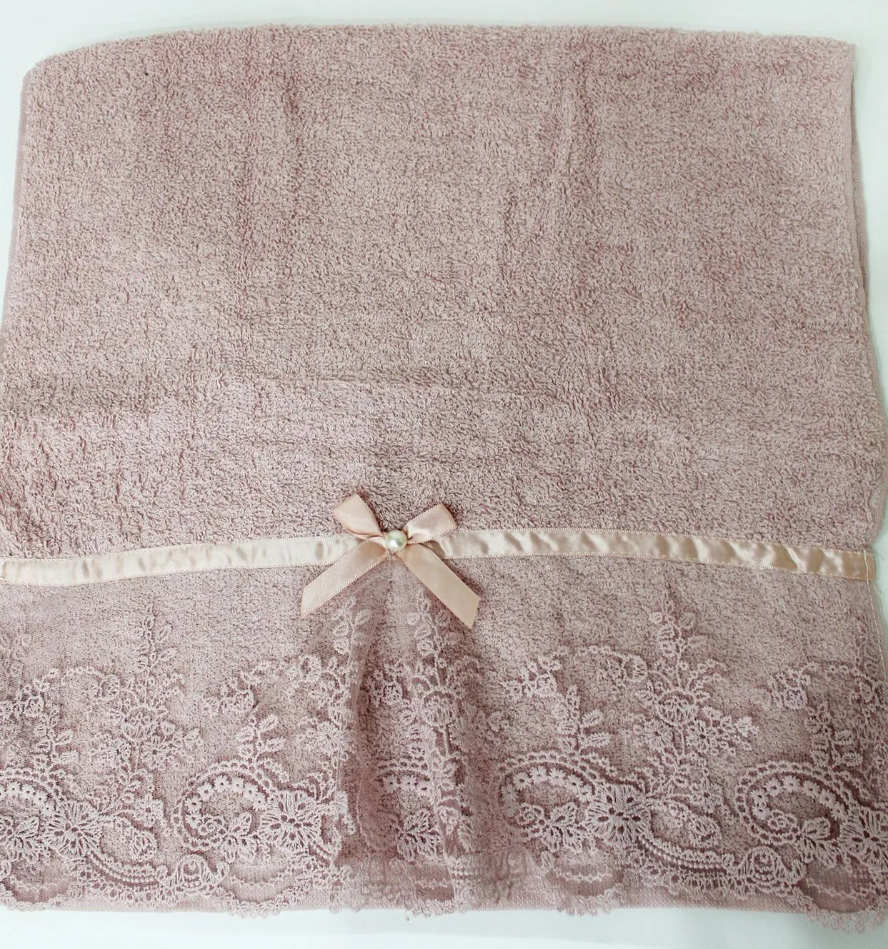 Полотенце махровое 40х90см плотность 430гр/м цвет пудровый
