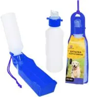 Поилка портативная прогулочная ЛЮБИМЫЙ БРО, цвет синий