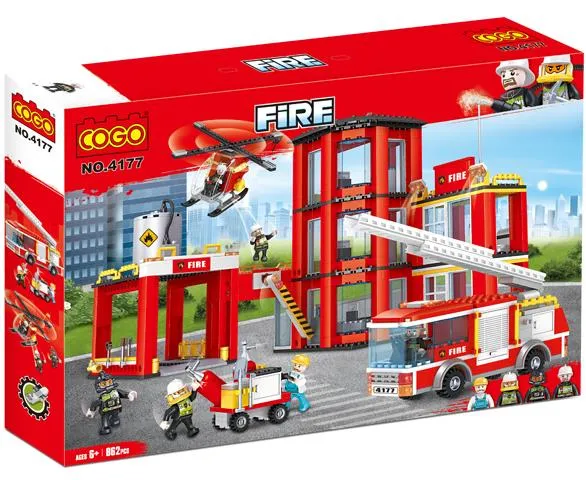 Конструктор COGO Серия Пожарная служба Количество деталей: 862шт Размер в уп: 42,5х63,5х9см
