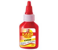 Клей канцелярский ПВА 25г ЛУЧ Супер красный флакон