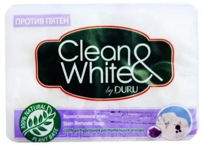 Мыло хозяйственное DURU CLEAN&WHITE 120г (Против пятен)