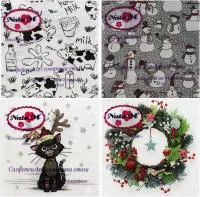 Салфетки бумажные NataM 20шт 25х25см 2-х слойные DN