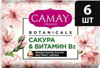 Мыло туалетное CAMAY BOTANICALS 85г (Японская сакура)