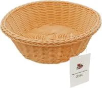корзина плетеная, 24х8см, бежевая, круглая