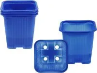 цветной квадратный пластиковый горшок для рассады 90х90х95мм