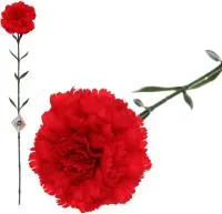 Цветок искусственный Гвоздика 68см красная