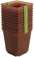 терракотовый пластиковый горшок для рассады 250мл