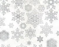 Бумага упаковочная 50х70см Метель серебро