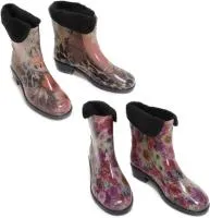 Полусапожки резиновые утепленные цветные