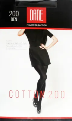 Колготки DANE Cotton 200ден (р.5 nero)