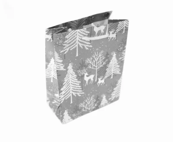 Пакет подарочный 11.5х6х16см Зимний лес