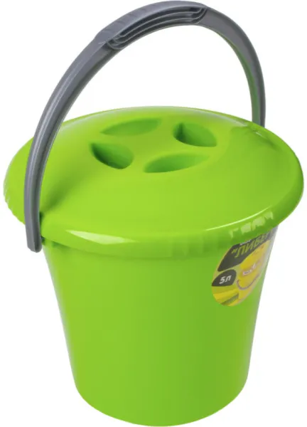Ведро Либерти 5л с крышкой (салатовый)