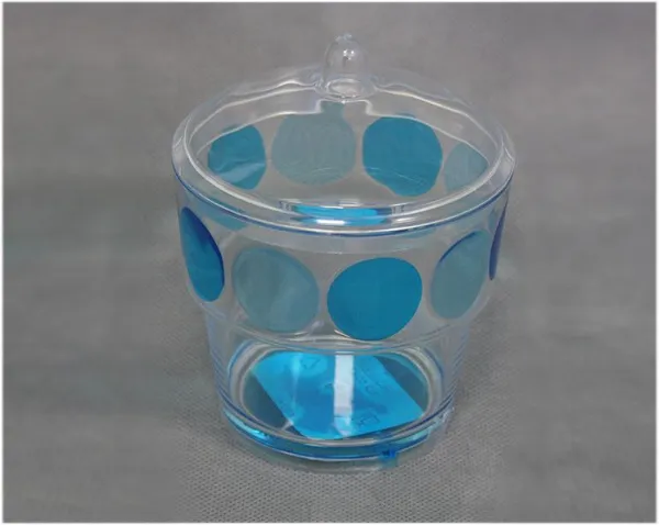 Банка 450мл 125х100х100мл с крышкой (гол. // PN1047D-PS)