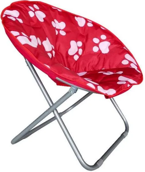 Кресло складное 86х34х81см кемпинговое круглое (Цвет: красный/белый)