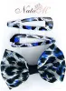 Аксессуары для волос Леопард: заколки 2шт 50х15х1мм, резинка с бантом d50мм (Цвет: синий.)