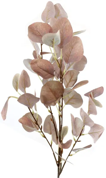 Терракотовая декоративная ветка листья эвкалипта 86см