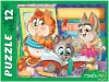 Пазлы 12 элементов (Забавные котики П12-2544)