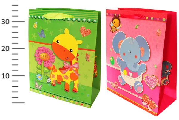 Пакет подарочный 32х26х12см (Веселые зверята // BK533)