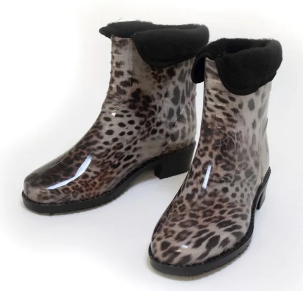 Полусапожки резиновые утепленные цветные