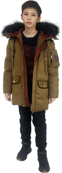 Куртка для мальчика зима арт. В15709 (р.146 коричн.)