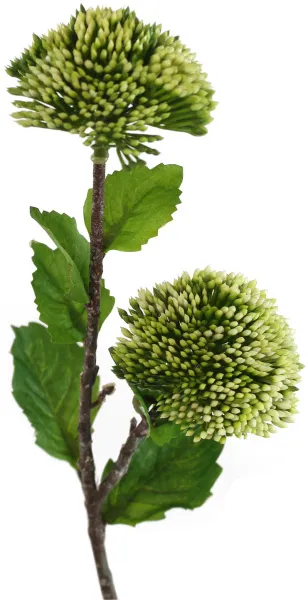 Розовый декоративный трахелиум с тканевыми листьями 44см