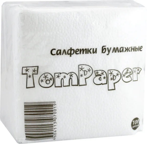 Салфетки бумажные TomPaper 80л ПНД белые