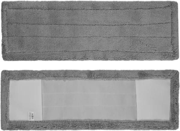 Запасная часть-МОП NataM из микрофибры к швабре 90262, короткий ворс Размер: 43х13см (цвет: серый)