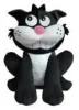 Игрушка мягкая  анимир. Кошка h20 (черная КК001)