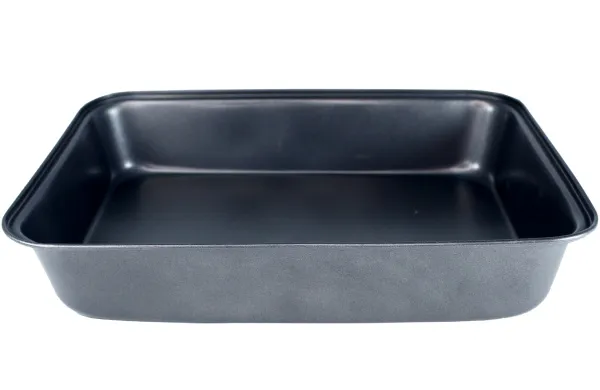 противень, 340х240х60мм, с антипригарным покрытием, серый