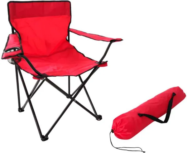 Кресло складное кемпинговое, с подстаканником,в чехле Размер: 52х52х82cм 