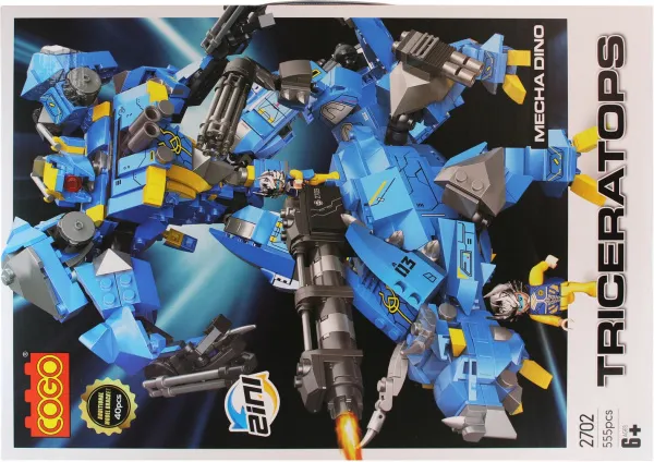 Конструктор COGO Серия Динозавры Количество деталей: 595шт Размер в уп:35х7х49,5см