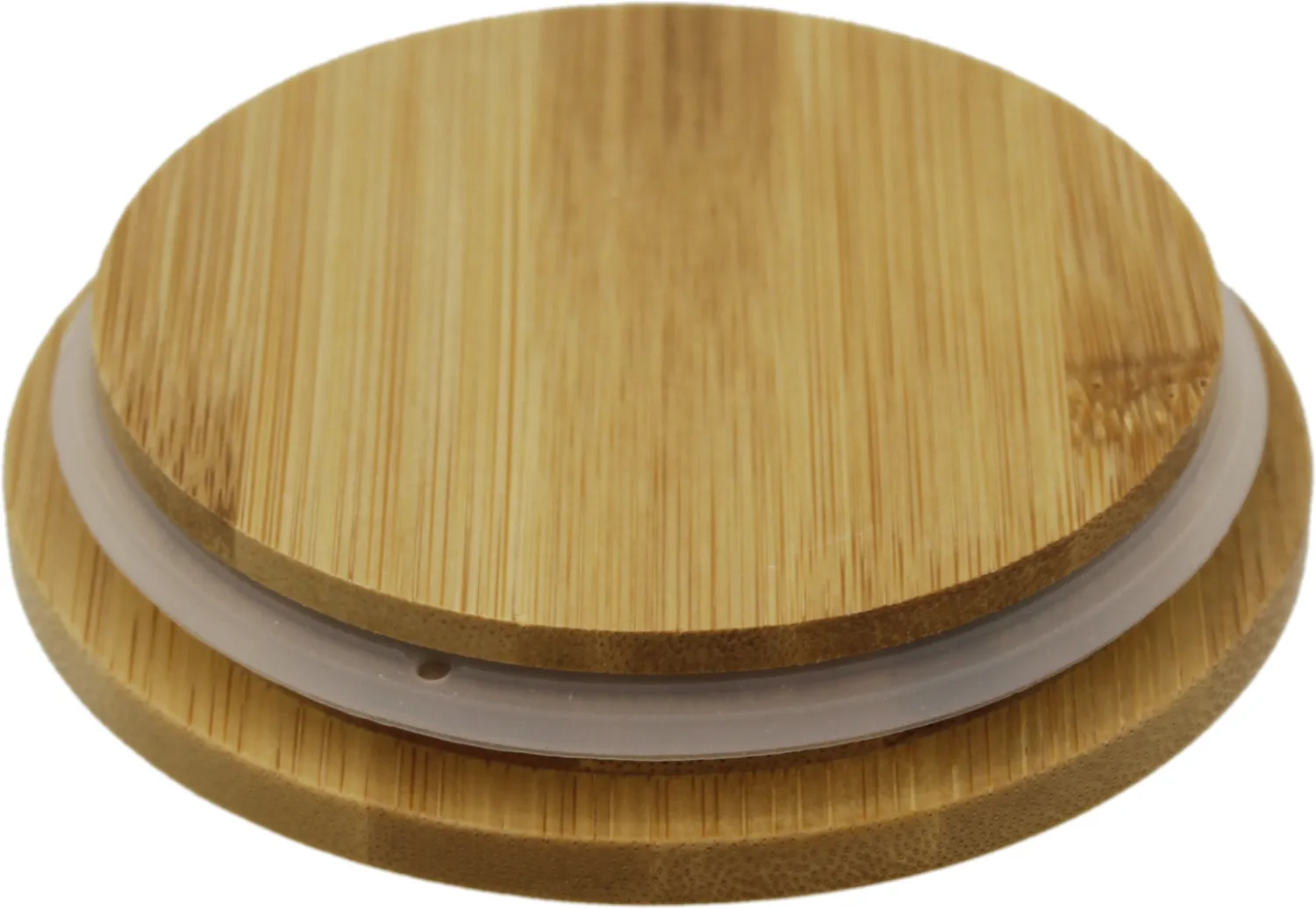 банка с бамбуковой крышкой, сахар, 850мл, белая