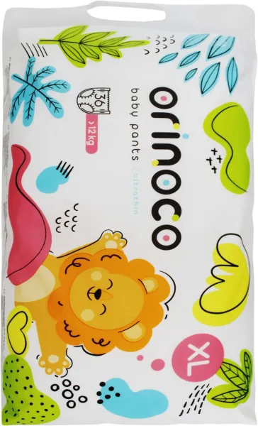 Подгузники-трусики ORINOCO 36шт 12кг+ р.XL