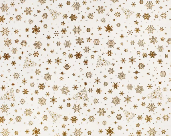 Бумага упаковочная Снежинки 70х100см, плотность 80гр Цвет: белый