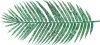 Ветка декоративная Пальмовый лист Размер: 700х210х10мм (Цвет: изумрудный)