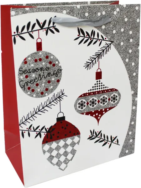 Пакет подарочный 27х12х33см ("Елочные украшения")