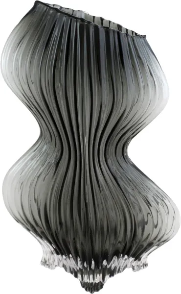 Ваза для цветов Орхидея, Размер 19х29см, темное стекло