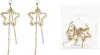 Серьги гвоздики висячие Звезда Цвет: золото