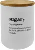 банка с бамбуковой крышкой, сахар, 850мл, белая
