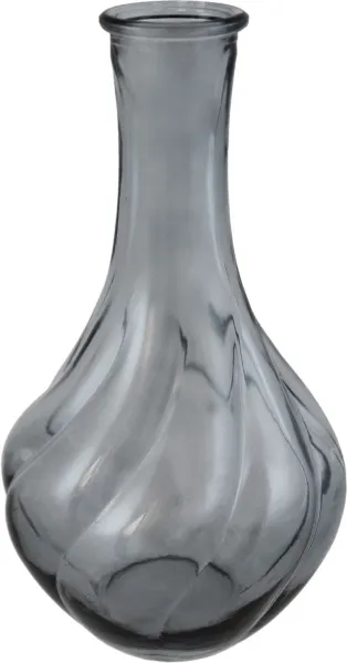 ваза для цветов, венецианская решетка, 8х17см, темное стекло